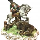 Unterweissbach Dresden Glazed Porcelain Hunter on Horse Figurine from Germany Unterweissbach Dresden Glazed Porcelain Hunter on Horse Figurine from Germany
