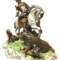 Unterweissbach Dresden Glazed Porcelain Hunter on Horse Figurine from Germany