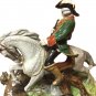 Unterweissbach Dresden Glazed Porcelain Hunter on Horse Figurine from Germany