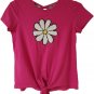 Extremely Me Girls' Dark Pink T-Shirt with White Flower Detail - Size 14/16 (XL)
