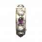 Antique Biedermeier Oval Cut Amethyst Bracelet in 800 Solid Silver Germany