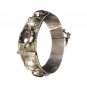 Antique Biedermeier Oval Cut Amethyst Bracelet in 800 Solid Silver Germany