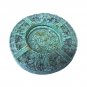 Antique Green Malachite Aztec-Mayan Calendar Handcrafted Ashtray