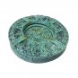 Antique Green Malachite Aztec-Mayan Calendar Handcrafted Ashtray