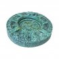 Antique Green Malachite Aztec-Mayan Calendar Handcrafted Ashtray
