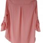 Zenana Outfitters Peach Orange 3/4 Sleeves Women's Blouse Shirt Size S