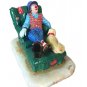 Ron Lee 'Dreaming' Clown Figurine Sculpture – Enamel Bronze with Green Chair '99