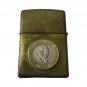 Brass Zippo Lighter Bradford Pa Usa Native American & Marcus Garvey Hero Coin