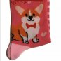 Crew Women/Girls Socks - Pink Fox, Size 5-9
