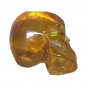 Imperial Russian Antique Honey Amber Hand-Carved Skull Sculpture