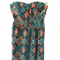 New Look Turquoise Blue and Orange Summer Top Dress - Women's Size M