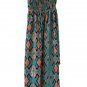 New Look Turquoise Blue and Orange Summer Top Dress - Women's Size M