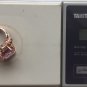 Trillion Cut Amethyst With Diamonds 10 K Rose Gold Women's Ring Antique
