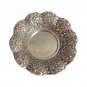 Antique Hanau Pierced Silver Footed Serving Bowl - Floral Orchid Rococo