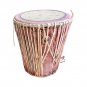 Antique Leather Pink Drum from India