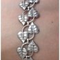 Antique 925 Sterling Silver Leaves Bracelet Poland Art Nouveau