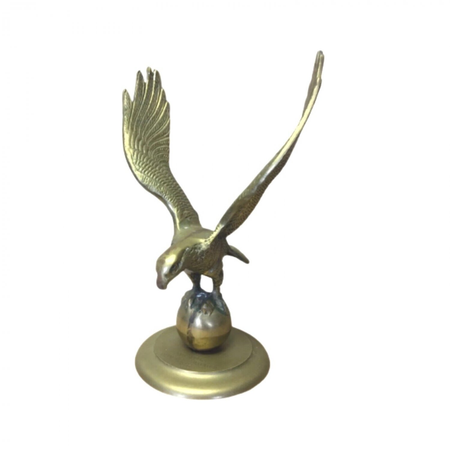 Vintage Eagle Globe Brass Trophy Figurine - Roy Rogers Franchise Convention 1985