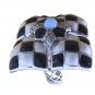Antique Masonic Ring - Sterling Silver with Round Opal, Maltese Cross, and Chess