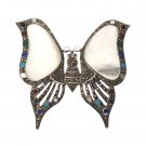 Vintage Butterfly Brooch - Mother of Pearl In Sterling Silver 925 Vintage Butterfly Brooch - Mother of Pearl In Sterling Silver 925