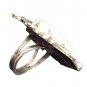 Antique Ring Green Turquoise Sterling Silver Navajo Indian Native Signed Sz10.5