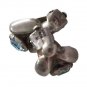 Antique Max Standager Clip Earrings Aquamarine Sterling Silver Denmark