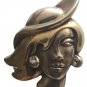 Antique Women's Brooch Pin Lady Sterling Silver 925 Vermeil Gold Plate Art Deco