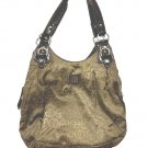 Giani Bernini Womens Cream Brown Shoulder Handbag Purse Bag
