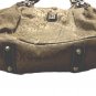 Giani Bernini Womens Cream Brown Shoulder Handbag Purse Bag
