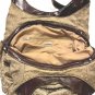 Giani Bernini Womens Cream Brown Shoulder Handbag Purse Bag