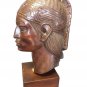 Antique Inca Warrior Statue Sculpture A. Saravia Peru Mahogany Wood Carving 1960