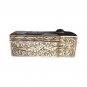 Antique Lipstick Case Cabochon Jade Repousse 800 Silver Enamel Boat Mirror