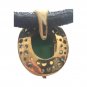 Vintage Jadeite Jade Necklace Tanzanite Aquamarine & Stingray Sterling Silver