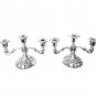Antique Sterling Silver Candelabras Pair Candle Holders Art Nouveau