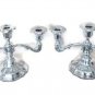 Antique Sterling Silver Candelabras Pair Candle Holders Art Nouveau