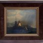 Dutch Antique Oil Painting Windmill Canvas Landscape Original Signed 18 Century