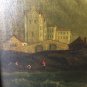 Dutch Antique Oil Painting Windmill Canvas Landscape Original Signed 18 Century