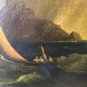 Dutch Antique Oil Painting Windmill Canvas Landscape Original Signed 18 Century