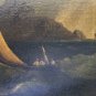 Dutch Antique Oil Painting Windmill Canvas Landscape Original Signed 18 Century