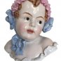 Antique Baby Girl Bust Figurine Sculpture Carl Thieme Dresden Porcelqin 19c Art