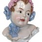 Antique Baby Girl Bust Figurine Sculpture Carl Thieme Dresden Porcelqin 19c Art