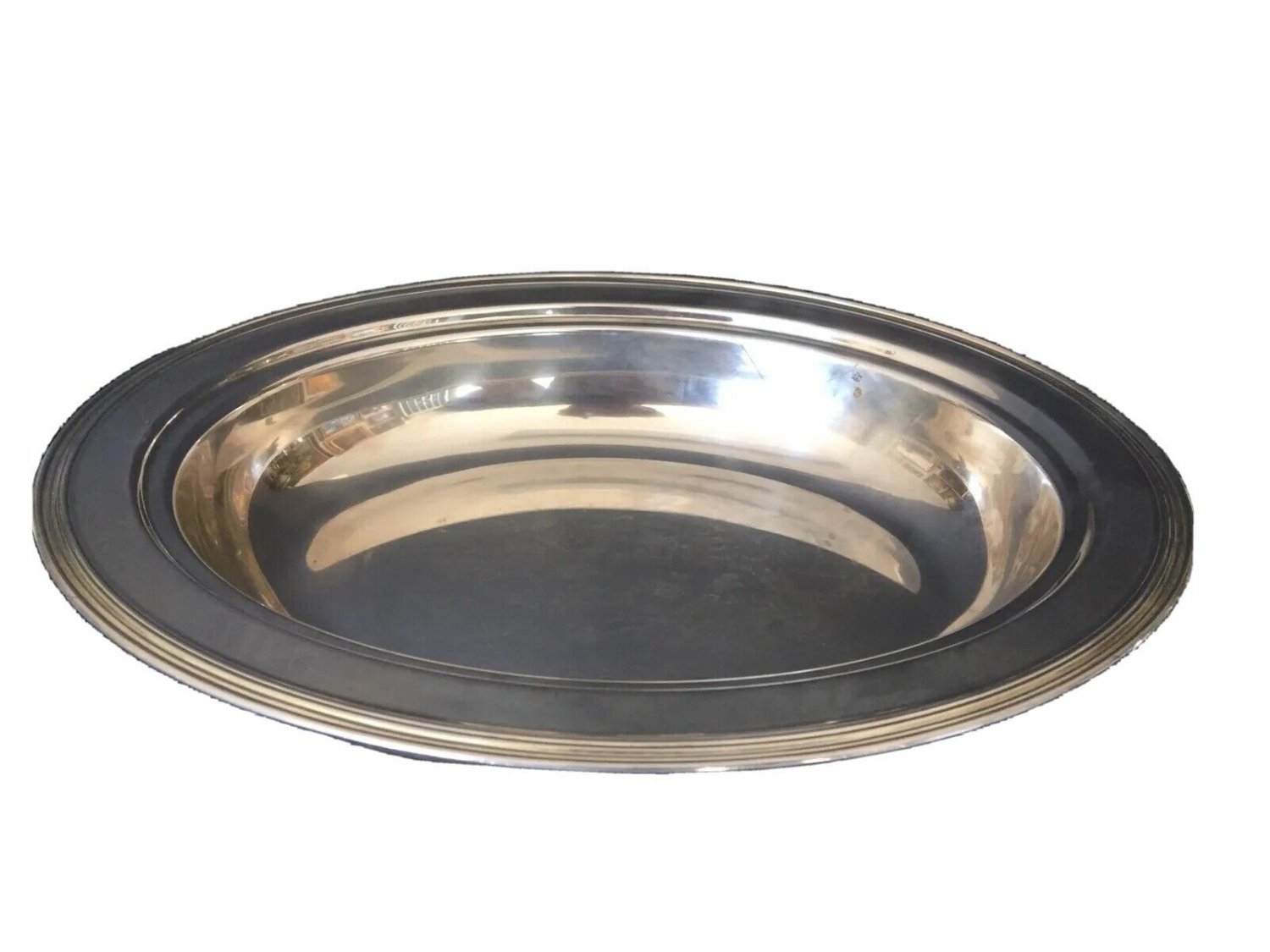 Antique Deep Serving Tray Bowl Platter Sheffield Silver Plated Usa