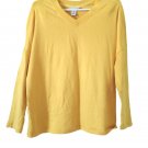 Just Be yellow V-neck women's long sleeve sweater size M