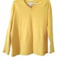 Just Be yellow V-neck women's long sleeve sweater size M