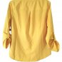 Notations Button up 3/4 sleeves women's shirt dark yellow S