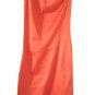 Boomode One shoulder orange knee length Bodycon satin dress S