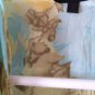 Grege yellow blue women's long sleeve top blouse 2 S