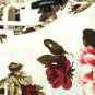 Ambiance white red Floral roses long bell sleeve women's blouse S