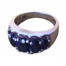 Women's Ring Antique Natural Dark Blue Oval Cut Sapphire Sterling Silver 925 Sz7 Women's Ring Antique Natural Dark Blue Oval Cut Sapphire Sterling Silver 925 Sz7