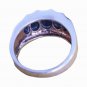 Women's Ring Antique Natural Dark Blue Oval Cut Sapphire Sterling Silver 925 Sz7