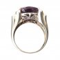 Women's Amethyst Ring Sterling Silver 925 Size 9 Vintage Art Deco Jewelry